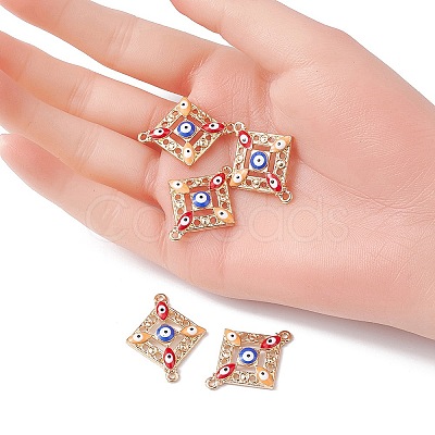 Alloy Enamel Connector Charms with Synthetic Turquoise FIND-YW0003-52-1