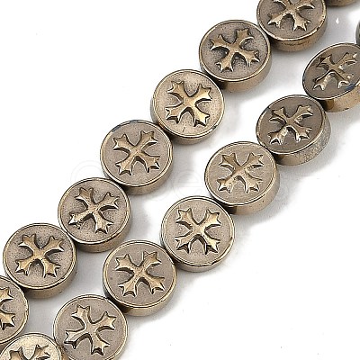 Electroplated Synthetic Non-magnetic Hematite Beads Strands G-K375-B02-08-1