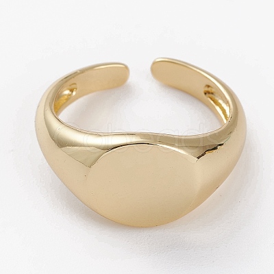 Brass Cuff Rings X-RJEW-C101-03G-1