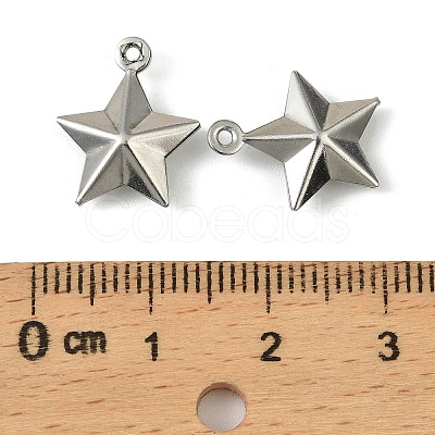 304 Stainless Steel Charms. Star Charm STAS-A190-05P-1