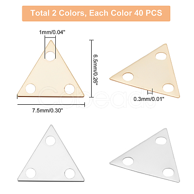 80Pcs 2 Colors Brass Chandelier Component Link KK-PH0001-90-1