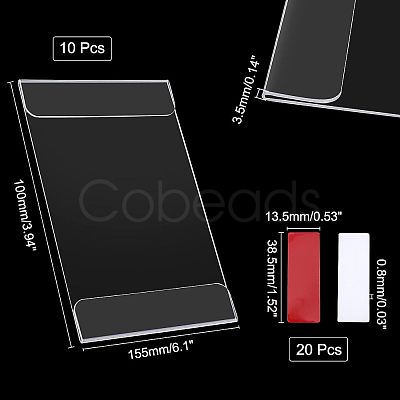 Acrylic Table Card Display Frame AJEW-WH0026-02E-1