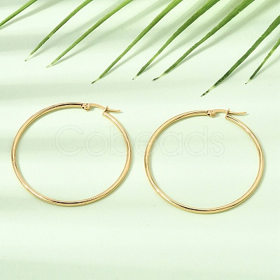 201 Stainless Steel Hoop Earrings SA-CBA4A0D-16G-F-1