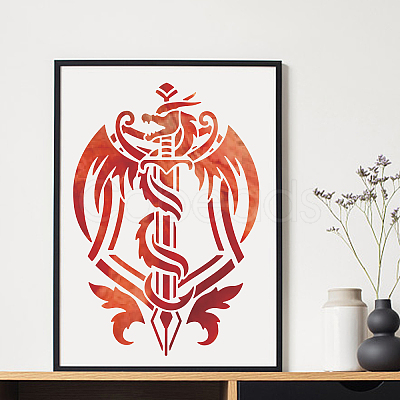 PET Hollow Out Drawing Painting Stencils DIY-WH0403-015-1