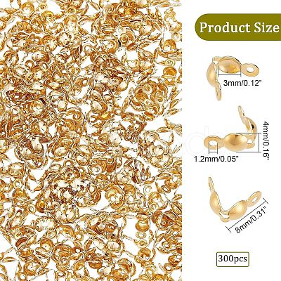 300Pcs 304 Stainless Steel Bead Tips STAS-NB0001-40-1
