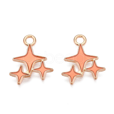 Alloy Enamel Pendants X1-ENAM-T020-38B-RS-1