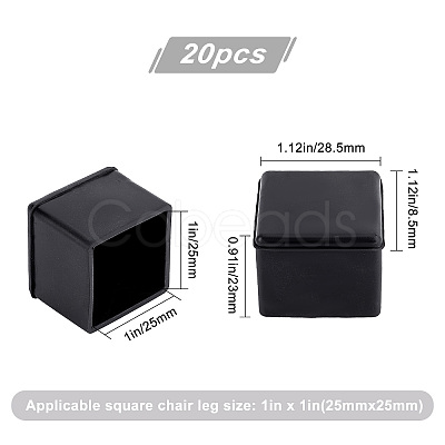 20Pcs PVC Chair Leg Floor Protectors FIND-GF0003-36-1