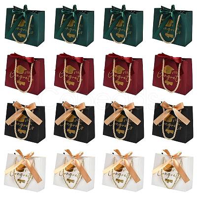 Gold Stamping Graduation Cap Paper Gift Bags CARB-FZC0001-01C-1