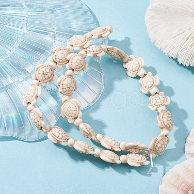 Dyed Synthetic Turquoise Beads Strands G-YW0001-51-1