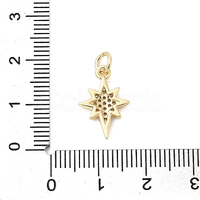 Brass Micro Pave Cubic Zirconia Pendants KK-D105-03G-1