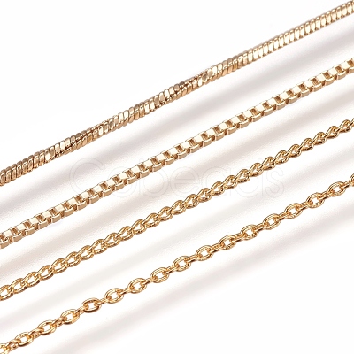 Long-Lasting Plated Brass Chain Necklaces NJEW-MSMC002-14G-NF-1