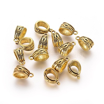 Tibetan Style Alloy Tube Bails GLF10386Y-NF-1