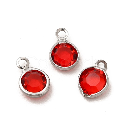 304 Stainless Steel with Glass Charms STAS-G305-11P-05-1