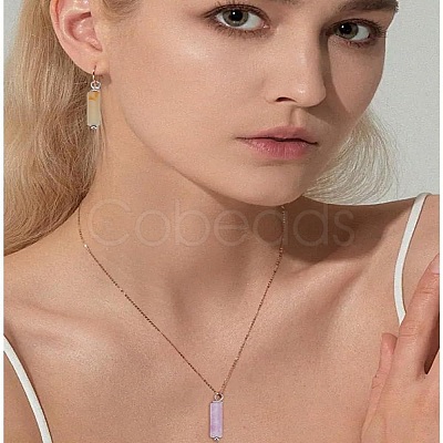 10Pcs 5 Styles Natural Lepidolite & New Jade & Flower Amazonite & Red Aventurine PALLOY-AR00012-1
