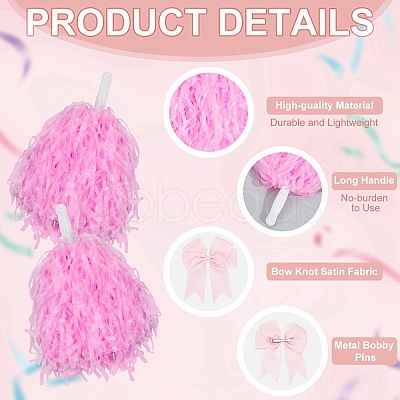 Plastic Cheerleading Pom Poms Cheerleading Hand Flowers AJEW-CN0005-94A-1