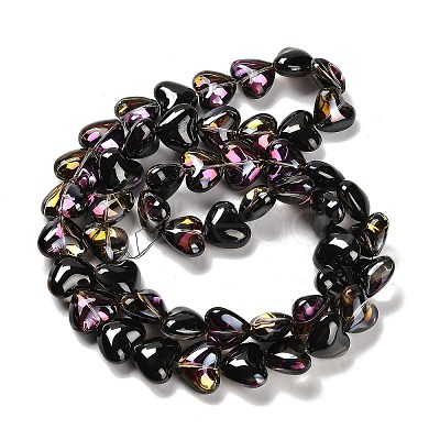 Electroplate Glass Beads Strands X-EGLA-B008-01A-HP01-1