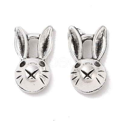 Tibetan Style Zinc Alloy Bunny Pendants X-TIBEP-R334-037AS-RS-1