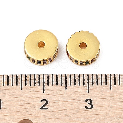 Rack Plating Brass Micro Pave Cubic Zirconia Beads KK-F879-14G-1