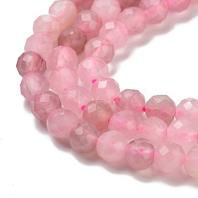 Natural Madagascar Rose Quartz Beads Strands G-B088-C09-04-1