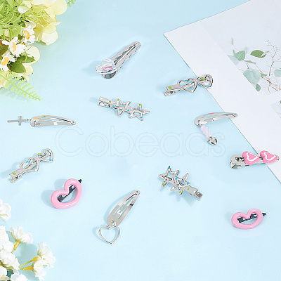 11pcs Iron Snap Hair Clips PHAR-CP0001-26-1