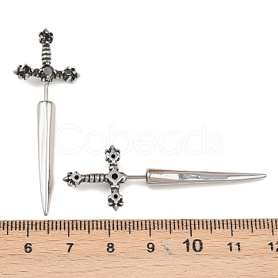 316 Surgical Stainless Stud Earrings EJEW-C160-18-1