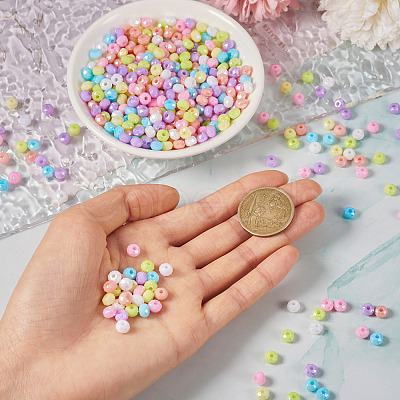 70G 7 Colors AB Color Opaque Resin Beads RESI-TA0002-88-1