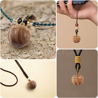 Rosewood Apple Box Jewelry Pendants WOOD-WH0027-64A-1