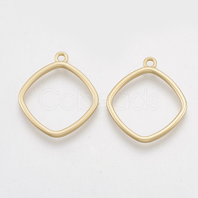 Smooth Surface Alloy Open Back Bezel Pendants PALLOY-S117-128-1