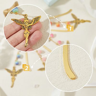 Alloy Hook Bookmarks AJEW-FH00018-1