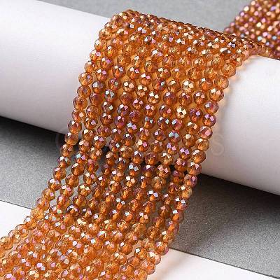 Electroplate Transparent Glass Beads Strands X1-GLAA-H021-01B-FR02-1