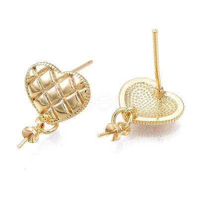 Brass Stud Earring Findings KK-N233-133-1