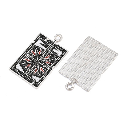 Alloy with Black Enamel Pendants AL-CBA2919-02P-08-1