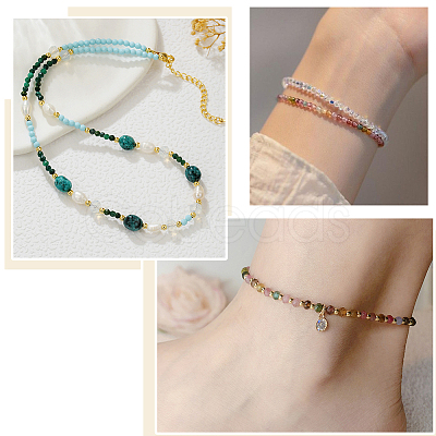 17 Strands 17 Colors Baking Electroplate Glass Beads Strands DGLA-ME0001-17-1