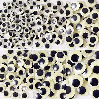 625Pcs 6 Styles Luminous PVC Craft Wiggle Eyes Cabochons DIY-TA0006-54-1