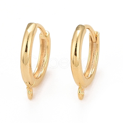 Rack Plating Eco-friendly Brass Hoop Earring Findings KK-D075-03G-RS-1
