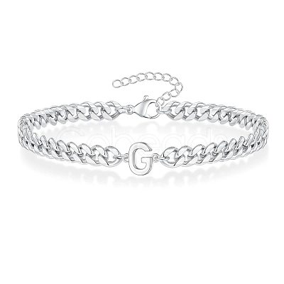 Letter 304 Stainless Steel Link Bracelets FS-WG7830E-31-1