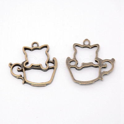 Alloy Open Back Bezel Pendants PALLOY-WH0072-91AB-RS-1