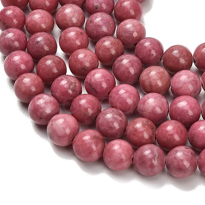 Natural Rhodonite Beads Strands G-F820-K06-8mm-1