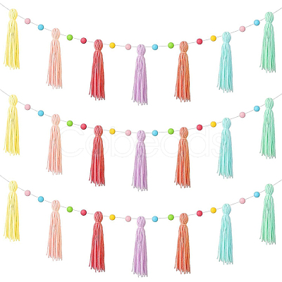Wool Felt Ball Tassel Garland Banner DIY-WH20011-28A-1