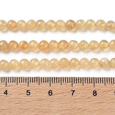 Natural Yellow Garnet Beads Strands G-Z129-C01-5mm-02-1