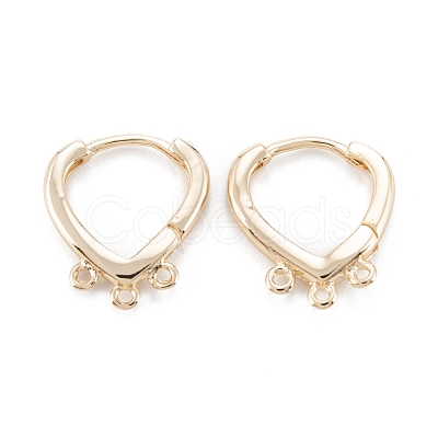 Brass Hoop Earring Findings KK-D063-11G-1