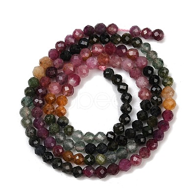 Natural Multicolor Tourmaline Beads Strands G-S388-A01-3mm-1