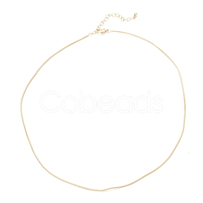 Brass Snake Chain Necklaces NJEW-K123-07G-1