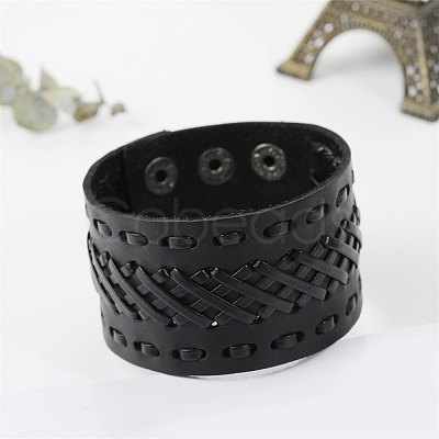Cowhide Cord Bracelets FS-WGA1EE3-01-1