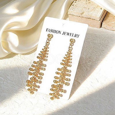 Alloy Stud Dangle Earrings for Women AL-CBA6127-05G-1