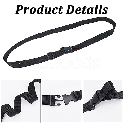 Gorgecraft 3Pcs 3 Style Nylon Adjustable Packing Luggage Straps AJEW-GF0008-44-1