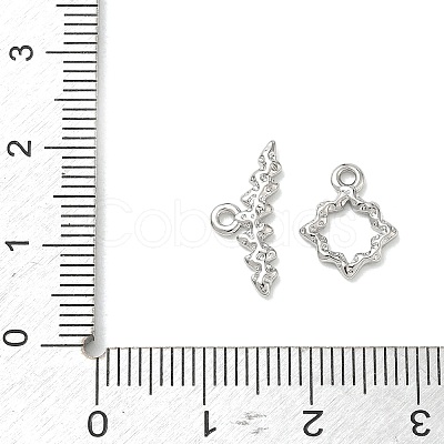 Hanmmered Brass Toggle Clasps KK-CBA42CA-01B-P-1