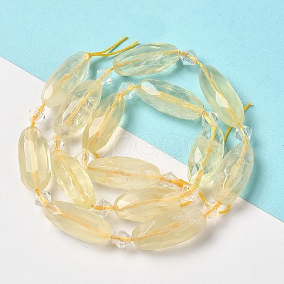 Natural Lemon Quartz Beads Strands G-H297-A04-01-1