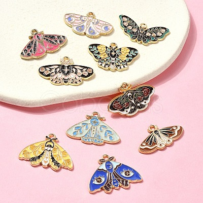 10Pcs 10 Styles Alloy Enamel Pendants FIND-YW0004-76-1