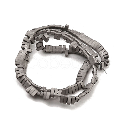 Electroplated Frosted Non-magnetic Synthetic Hematite Beads Strands G-G089-A01-09-1